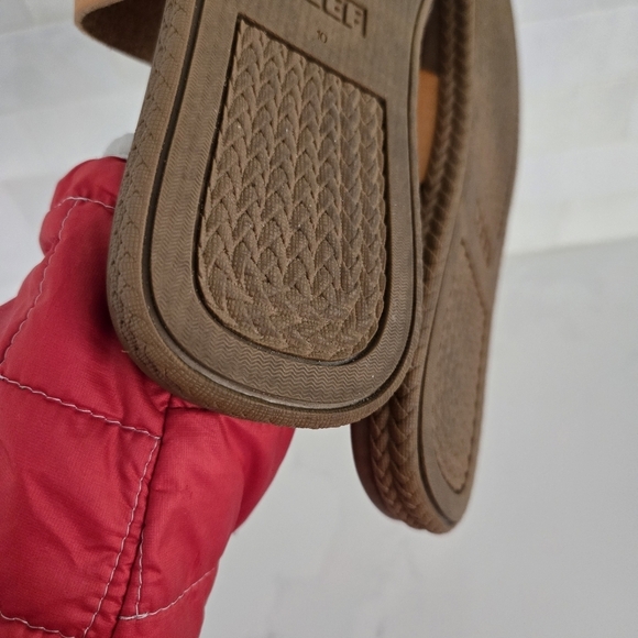 Reef Cushion Sol Flip Flop Slip On Thong Flat Sandals Tan Brown Size 10 - Picture 5 of 6